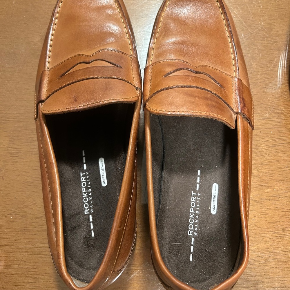 Rockport Brown Leather Slip-On Loafers